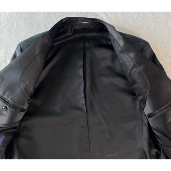 RARE Paul Fredrick Black Watch Plaid Tartan 311 Green Dinner Jacket Size 42 - Picture 8 of 14